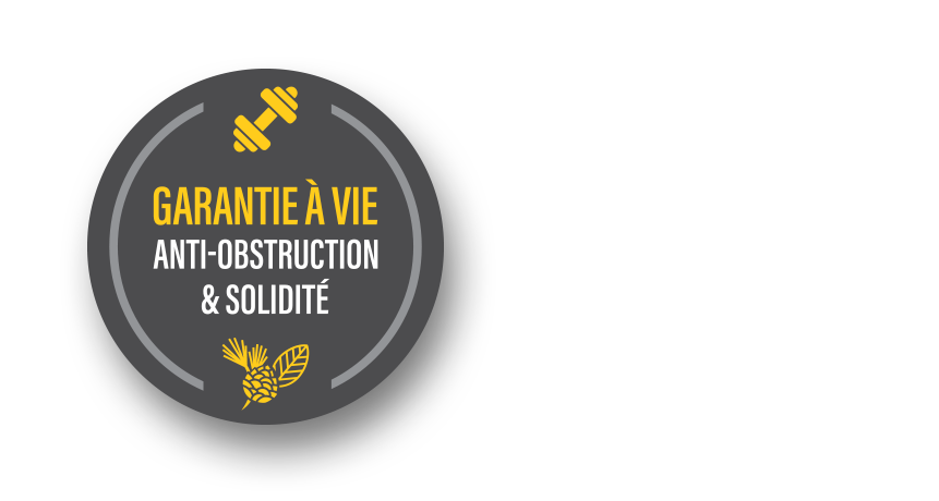 DoublePro garantie à vie antiobstruction